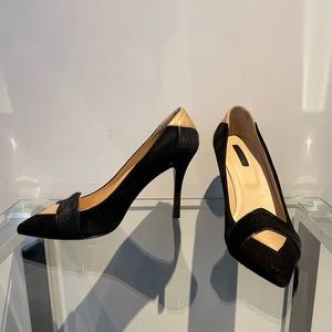 Longchamp high heels pumps. Size 38. Pony hair and suede.